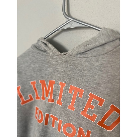 Forever 21 Gray and Orange Cropped Hoodie - Picture 2 of 4